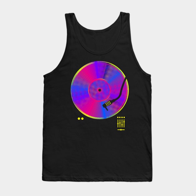 Retro Vinyl  music Tank Top by clingcling